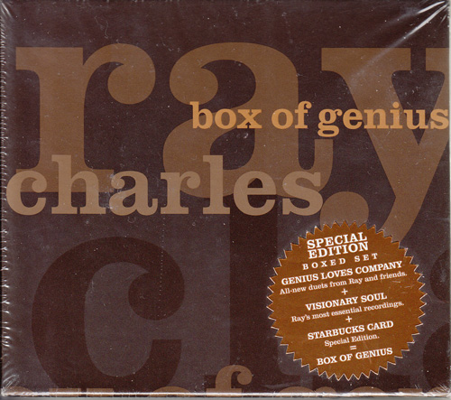 Ray Charles - Box of Genius Special Edition CD's & Loaded Ray Starbucks Card